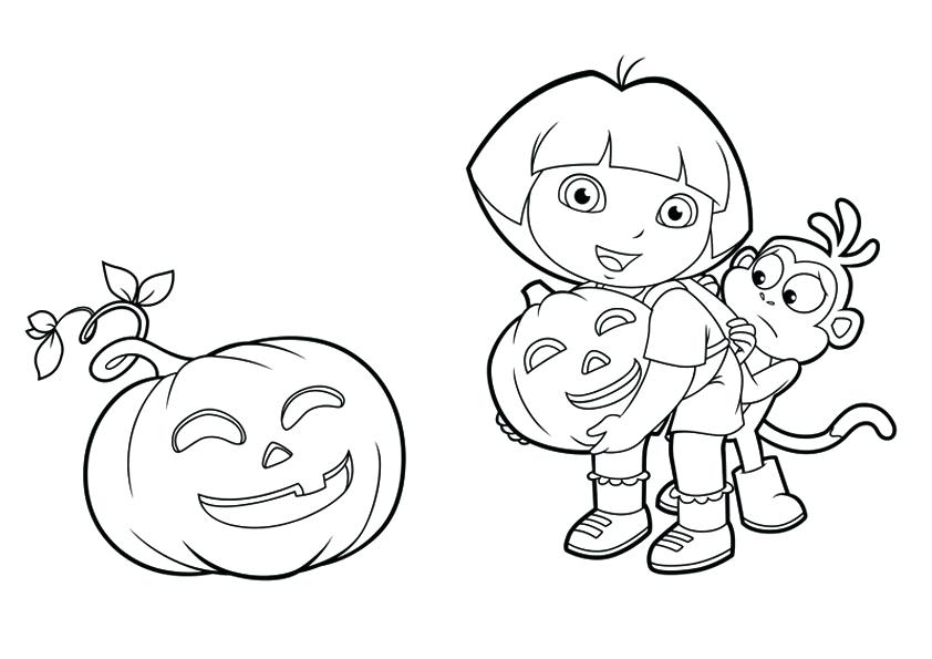 842x595 Dora Halloween Coloring Pages Printable Coloring Pages For Kids