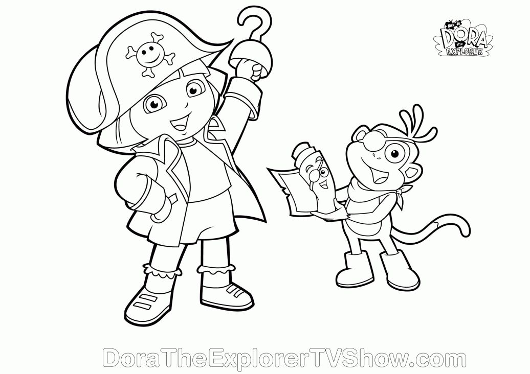 1036x732 Dora And Diego Halloween Coloring Pages Free Coloring Pages