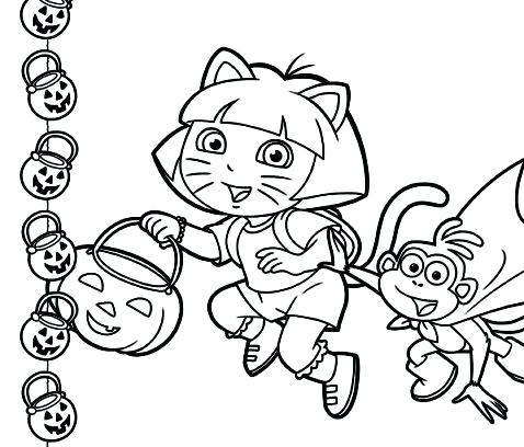 478x408 Dora Halloween Coloring Pages Coloring Pages Coloring Page