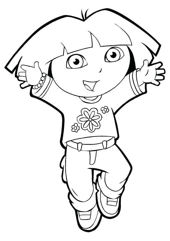 595x842 Dora Printable Coloring Pages The Explorer Colouring Sheets
