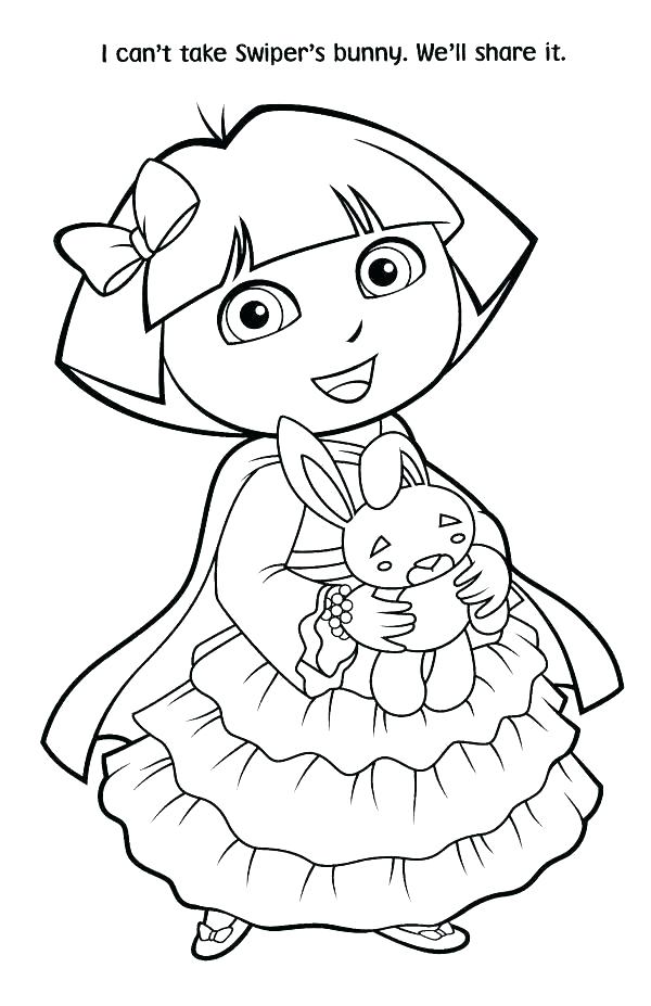 600x927 Dora The Explorer Coloring Page Printable Coloring Pages Coloring