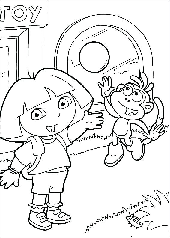 567x794 Explorer Coloring Pages Free Printable Printable Coloring Dora