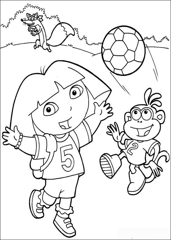 567x794 Dora Christmas Coloring Pages
