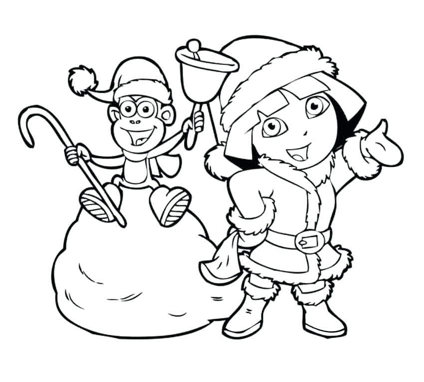 850x767 Dora Christmas Coloring Pages Coloring Pages Printable Coloring