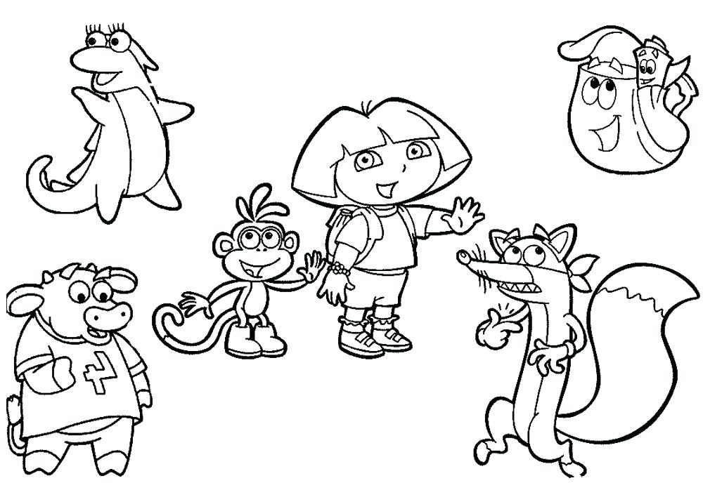 1000x688 Free Downloadable Dora The Explorer Colouring Pages Nick Jr Color