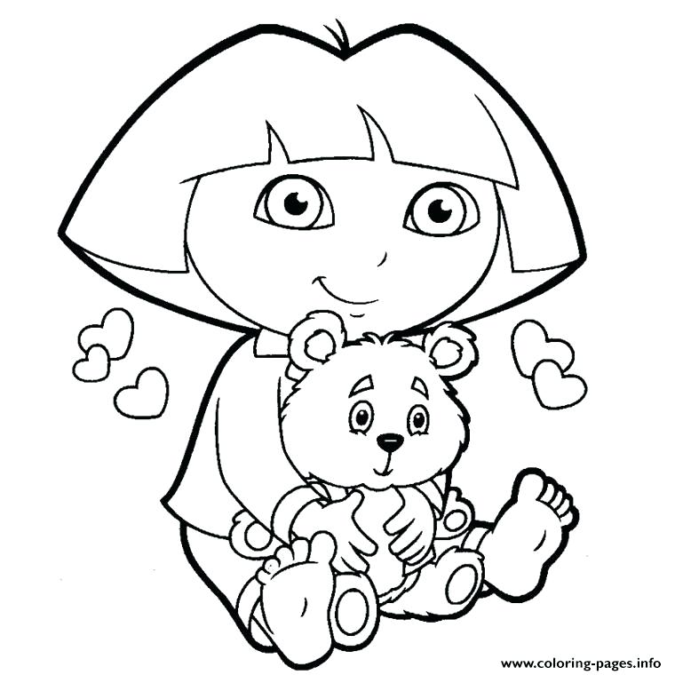 Dora The Explorer Coloring Pages To Print at GetDrawings | Free download