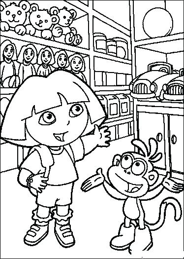 374x525 Dora Explorer Coloring Pages The Explorer Coloring Page Coloring