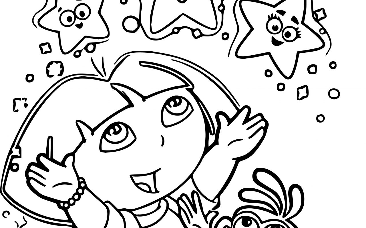 1280x800 Dora Coloring Lots Of Pages And Print Free Printable The Explorer