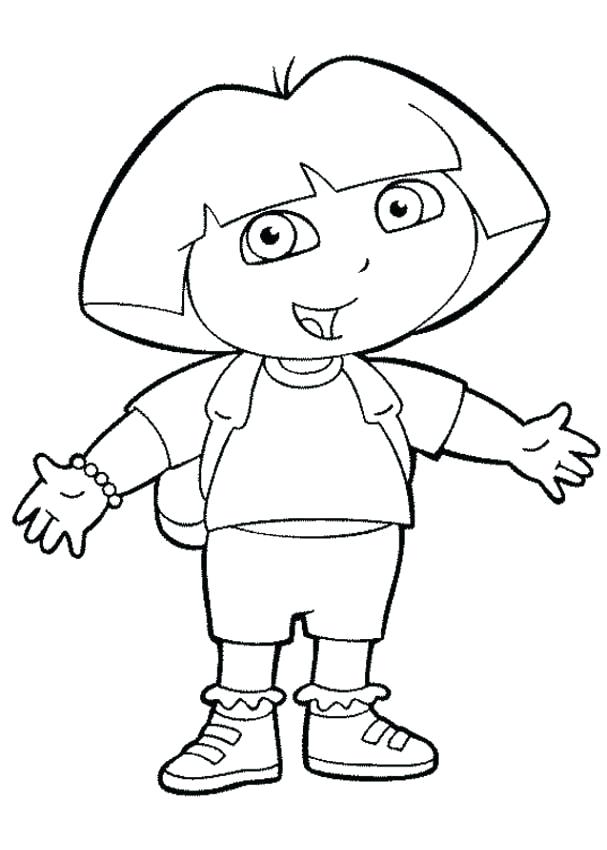 607x850 Dora The Explorer Color Pages Fresh Explorer Coloring Pages Free