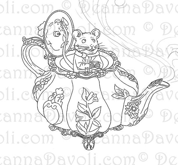 570x530 Alice In Wonderland Coloring Page Dormouse Coloring Page