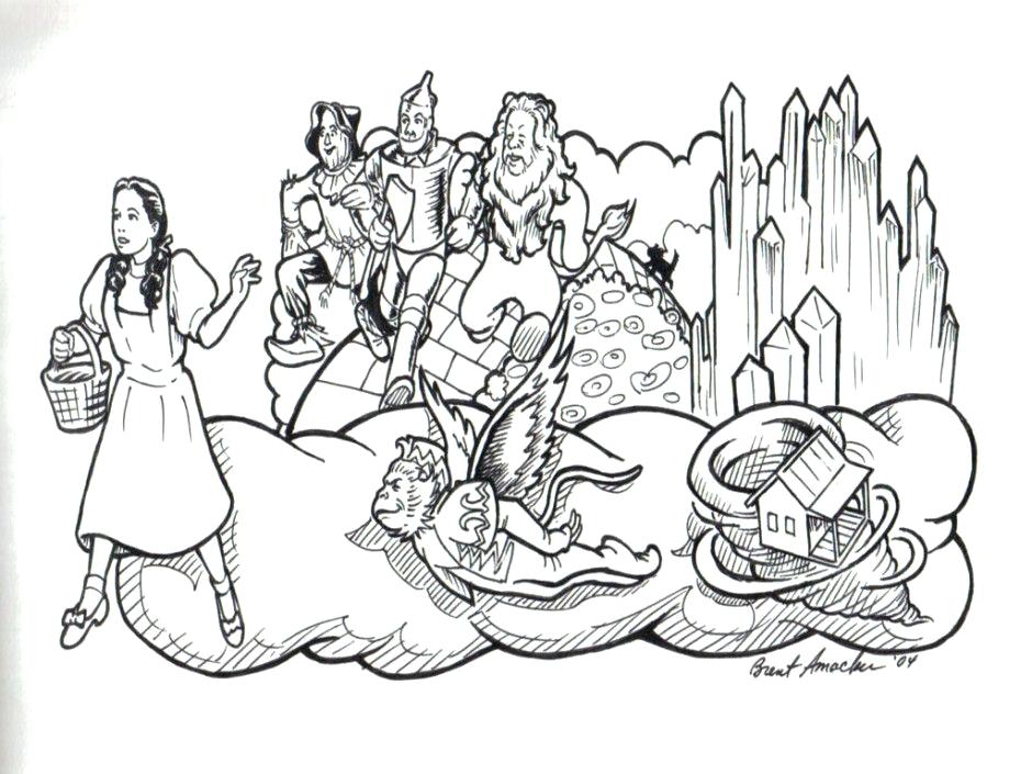 940x705 Coloring Pages Wizard Of Oz Wizard Of Oz