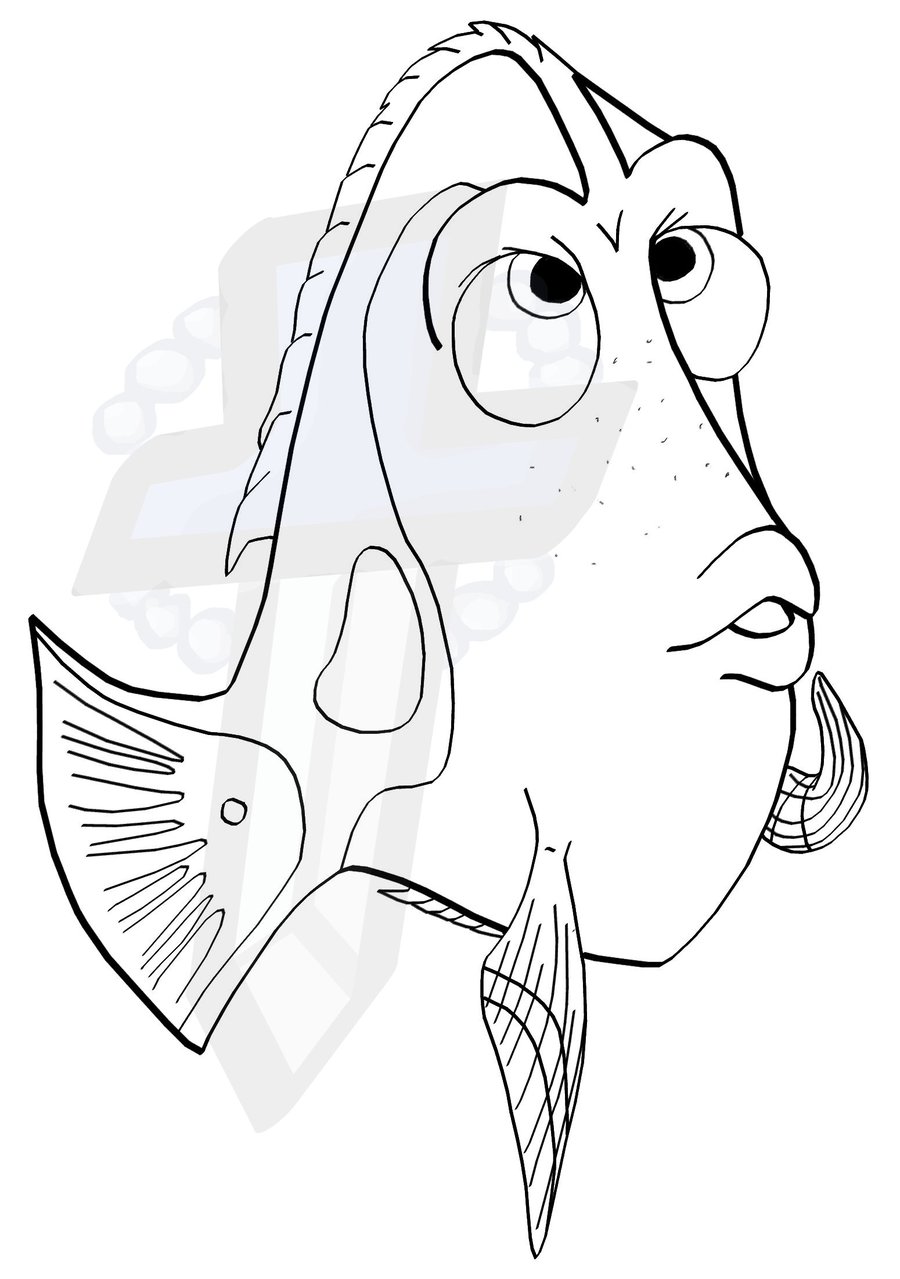 900x1279 Dory Coloring Page