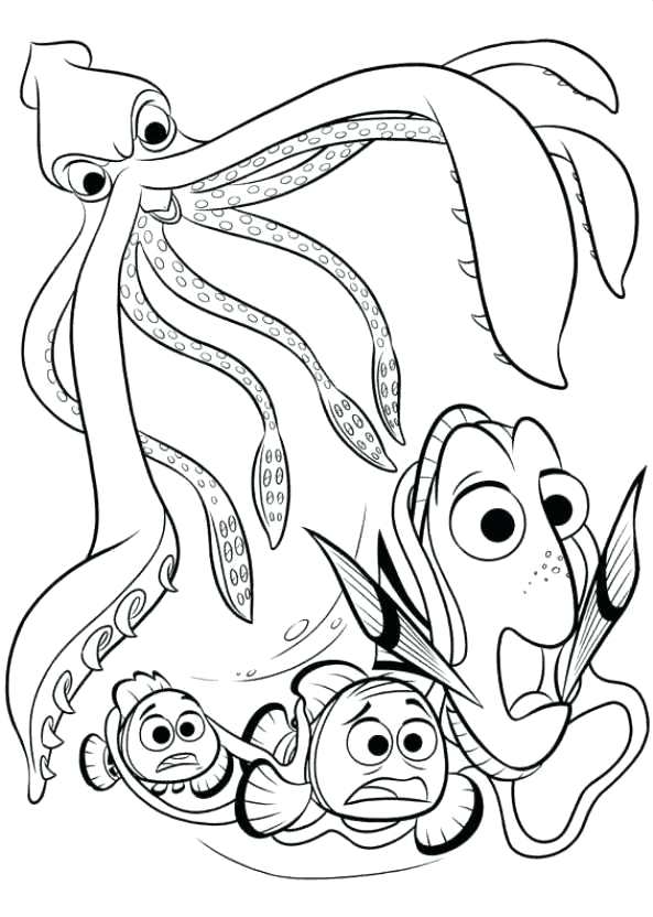 593x832 Finding Nemo Coloring Pages Together With Free Finding Dory