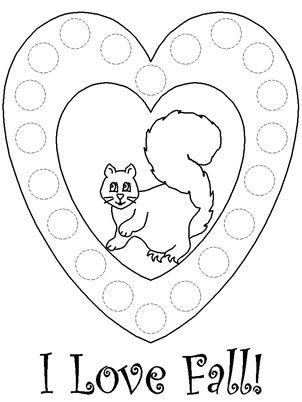 302x402 Autumn Bingo Dauber Coloring Pages