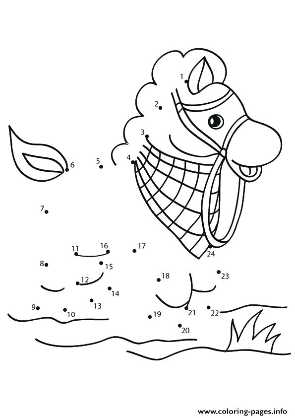595x842 Dot To Dot Coloring Sheets Dot Coloring Pages The Horse Dot To Dot