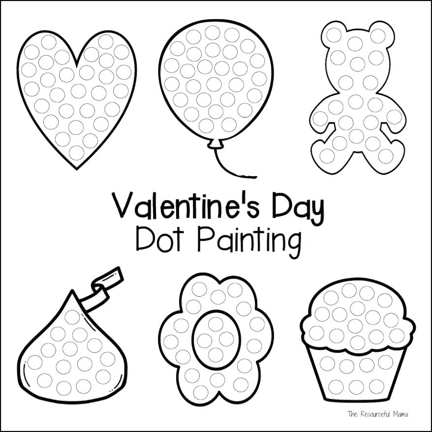 878x878 Shapes Dot Painting Free Printable New Marker Coloring Pages These