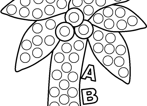 593x425 Dot Marker Coloring Pages Chicka Chicka Abc Use Either A Dot