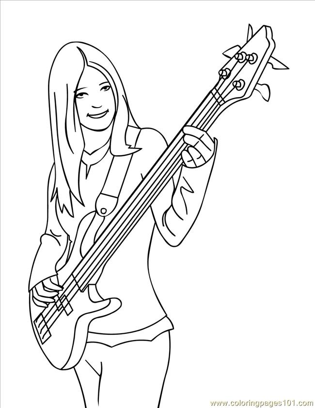 650x841 Bass Guitar Coloring Pages