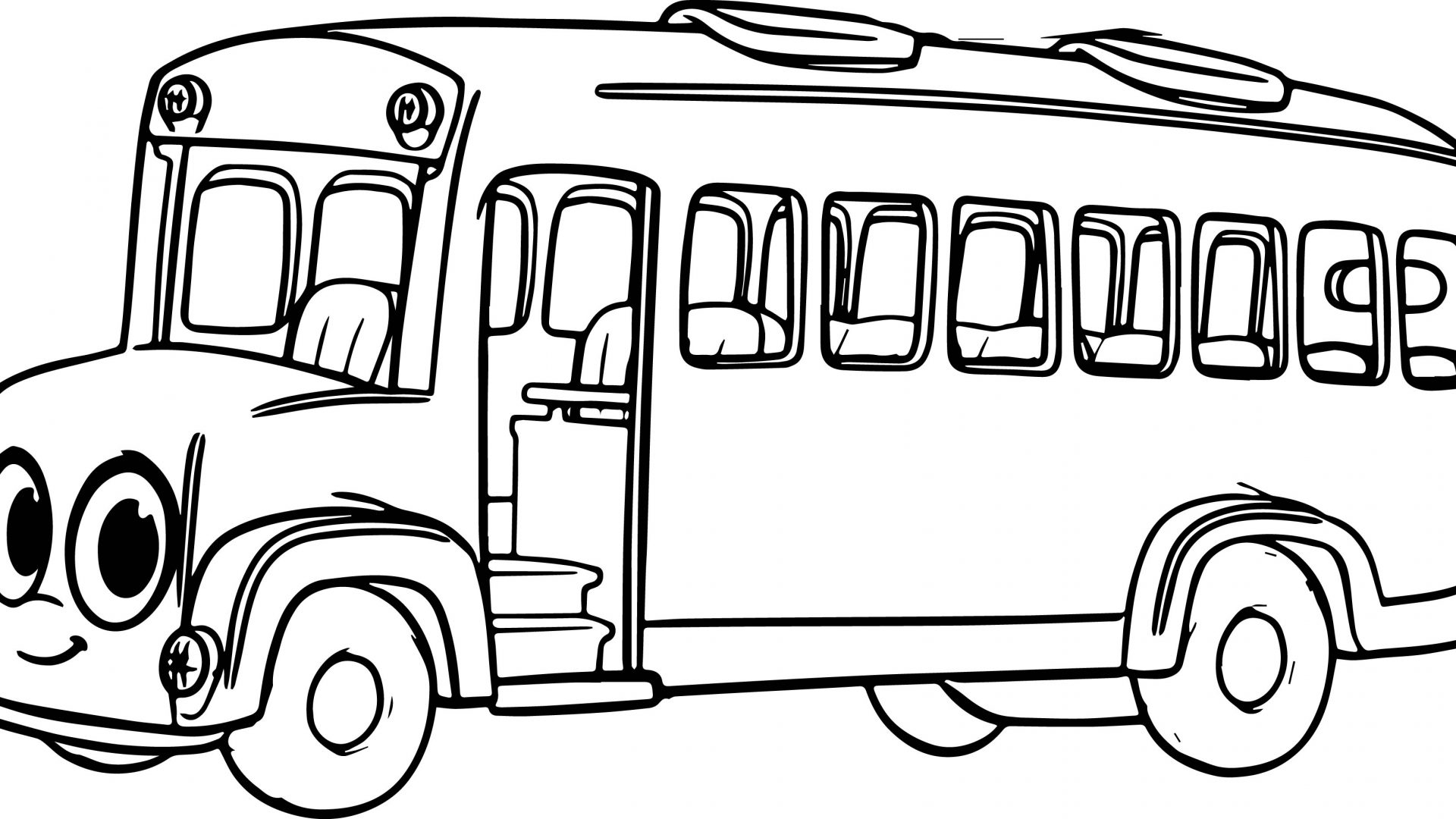 1920x1080 Greatest School Bus Coloring Page To Print Pages