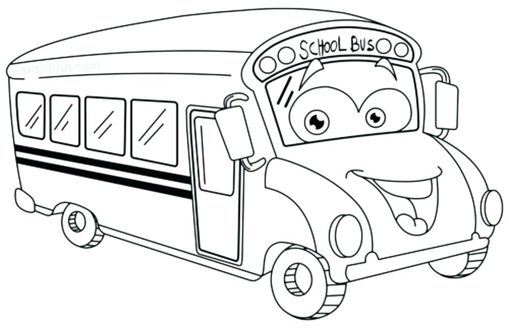 1000x646 School Bus Coloring Page As Well As Black And White School Bus