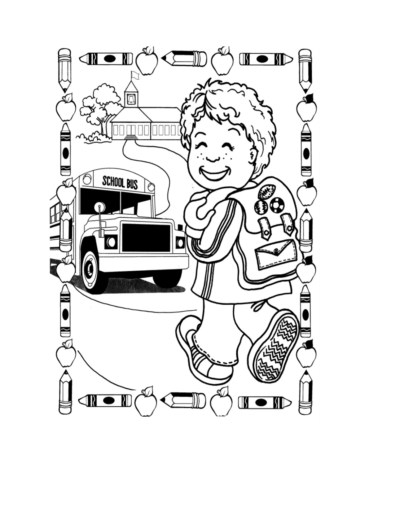1275x1650 School Bus Coloring Page Best Of First Day Of School Coloring