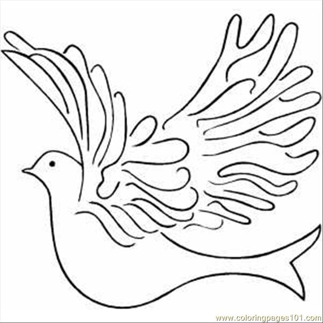 650x650 Bird To Color Free Printable Coloring Page Flying Dove