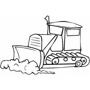 300x300 Bulldozer In Work Coloring Page
