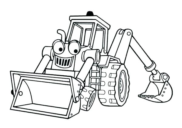 600x423 Bob Builder Coloring Pages Bulldozer Coloring Pages Bob