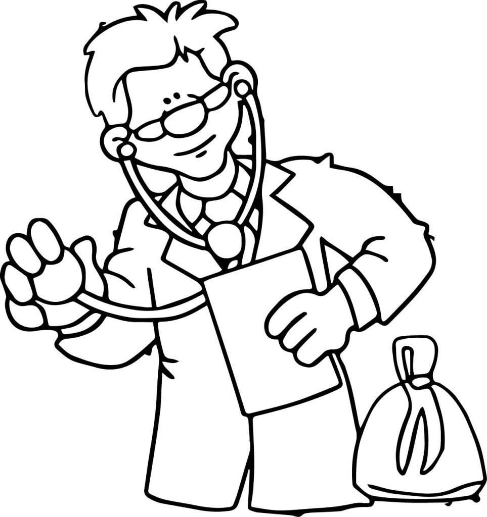 963x1024 Doctor Coloring Pages For Preschool
