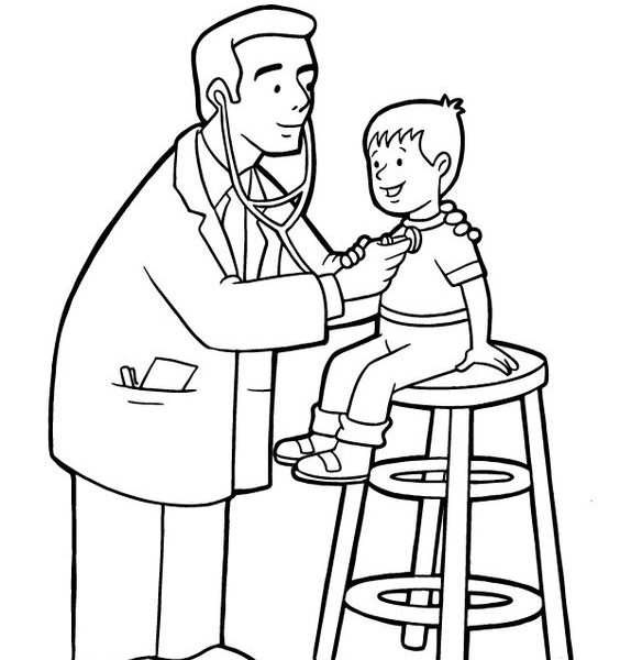 564x600 Doctor Coloring Pages For Preschool Coloring Pages
