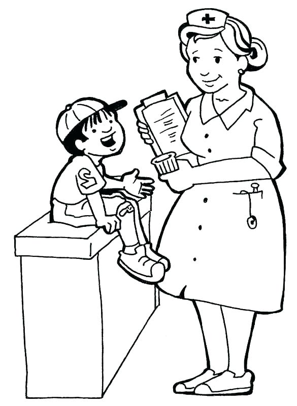 585x800 Doctor Bag Coloring Page