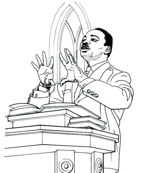 550x665 Dr Martin Luther King Jr Para Colorear Martin King Jr Coloring