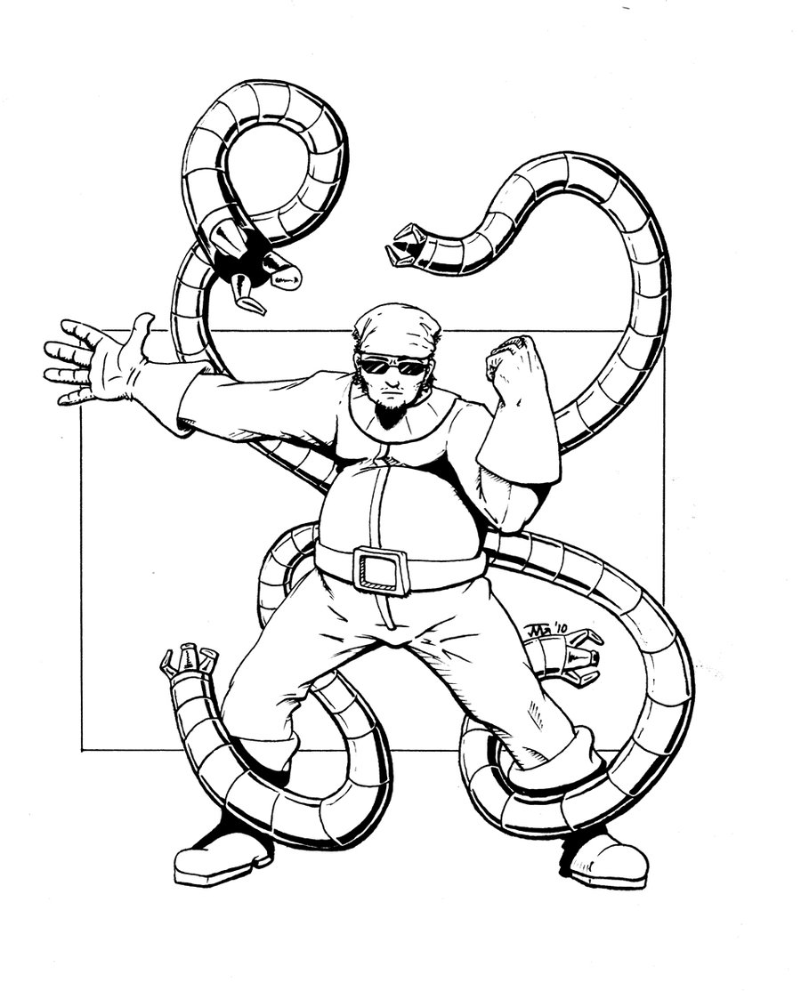 900x1114 Doctor Octopus Coloring Pages