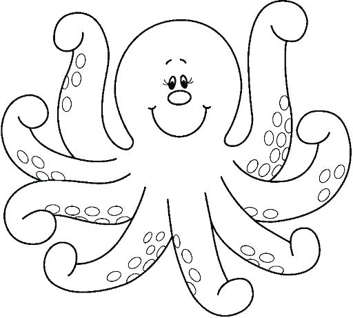 512x461 Octopus Coloring Pages Practical Octopus Coloring Page Pin Book