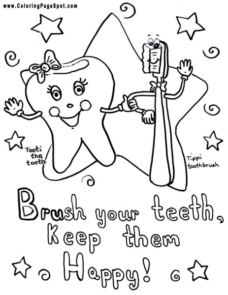 463x600 Teeth Coloring Pages Brush Your Teeth Coloring Page Dental