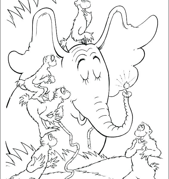 567x600 Dr Seuss Birthday Hat Printable Kids Coloring Hat Coloring Page