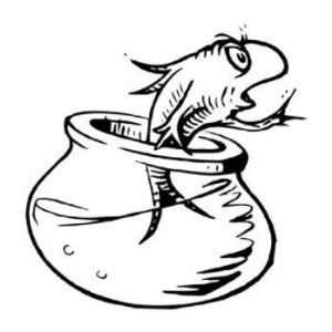300x300 Dr Seuss Fish Bowl Coloring Page Crafts Cricut