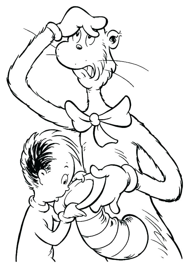 600x844 Appealing Dr Seuss Hat Coloring Page The Cat In The Hat Coloring