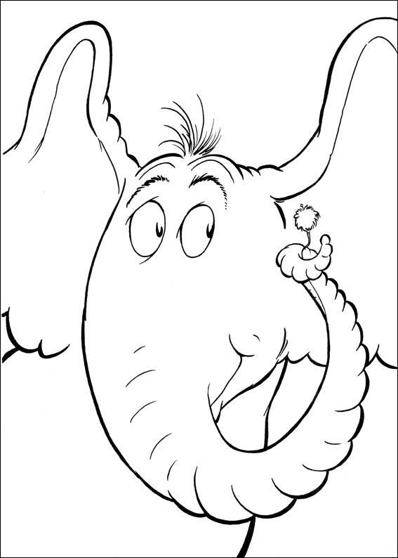 567x794 Free} Printable Coloring Page Horton Dr Seuss Week