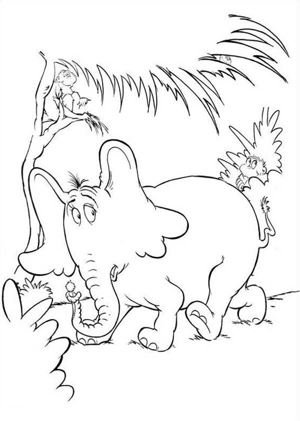 600x840 Dr Seuss Horton Hears A Who Coloring Pages Bulk Color Kiddo
