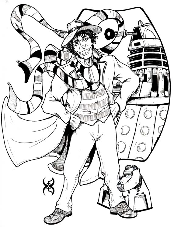 572x743 Doctor Who Dalek Coloring Pages