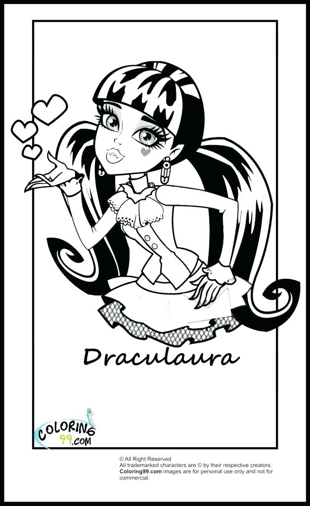 627x1024 Draculaura Coloring Pages Monster High Coloring Pages Coloring