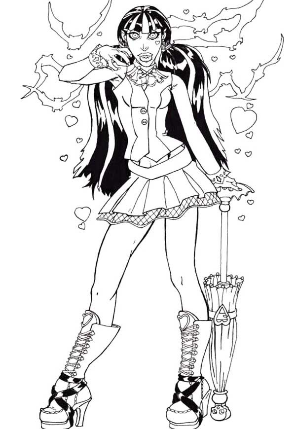 600x870 Monster High Draculaura Coloring Page Printables For Grandkids