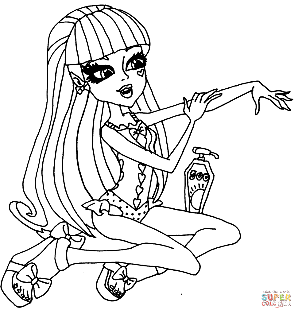 971x1023 Draculaura Coloring Pages Free Coloring Pages Monster High