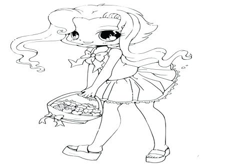 476x333 Chibi Coloring Page