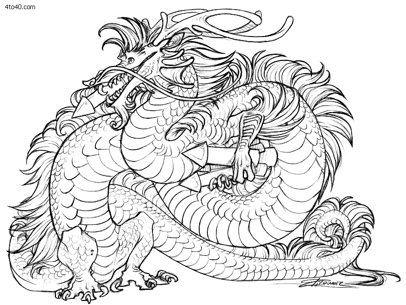 799x601 Adult Coloring Pages Download Dragon Free