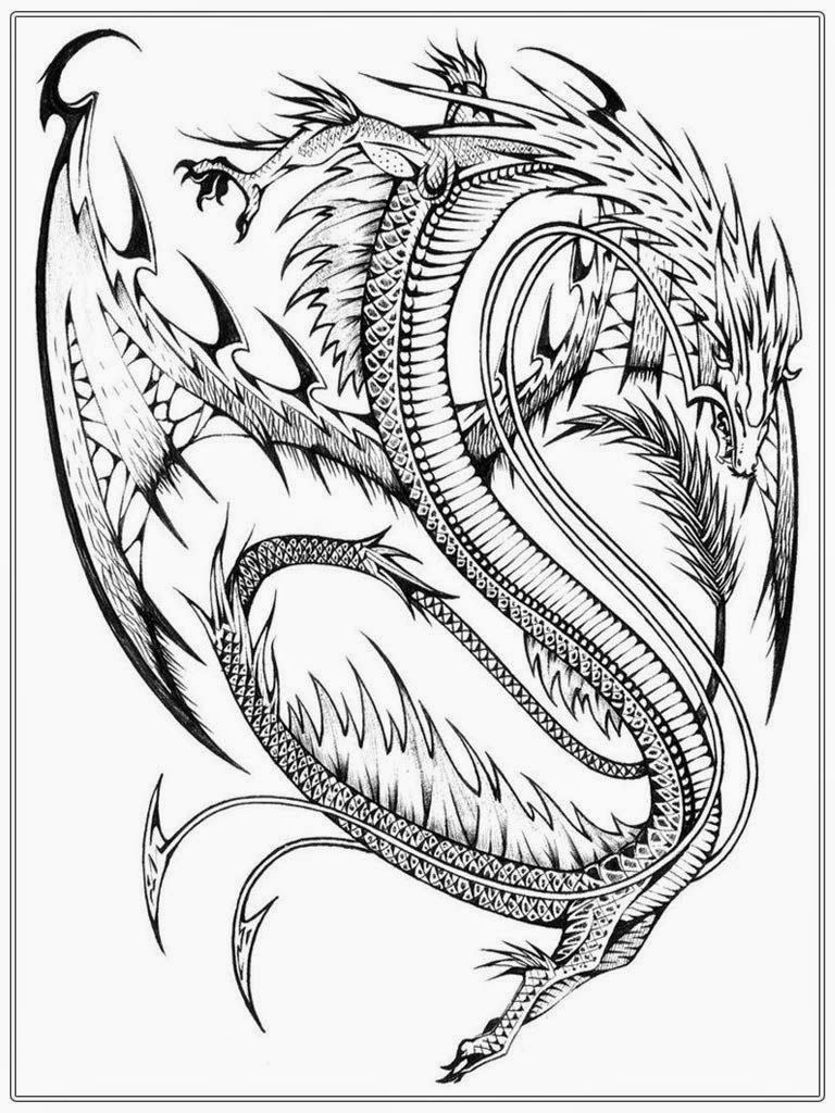 768x1024 Chinese Dragon Adult Coloring Pages Realistic Coloring Pages