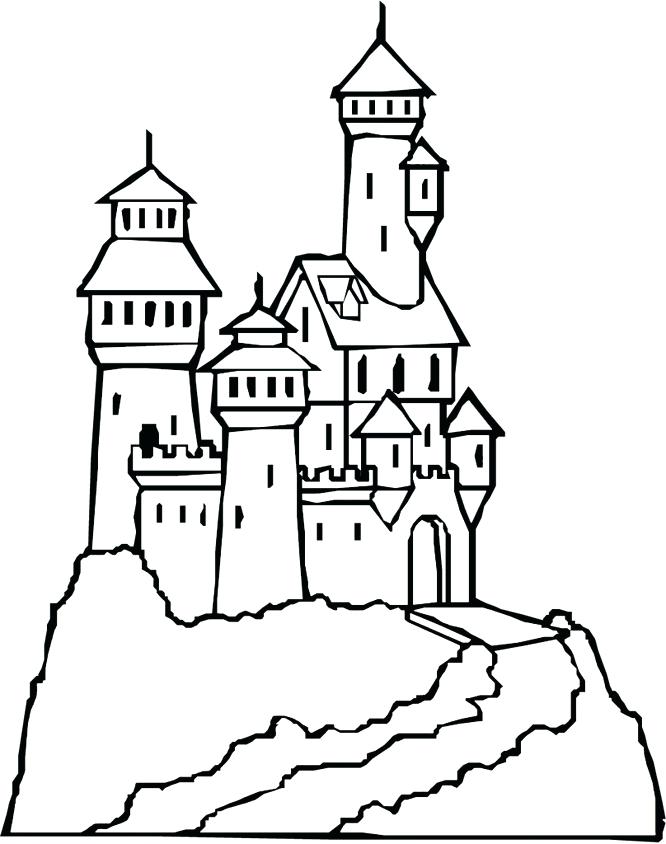 666x844 Castles Coloring Pages Castle Coloring Pages Sand Castle Colouring