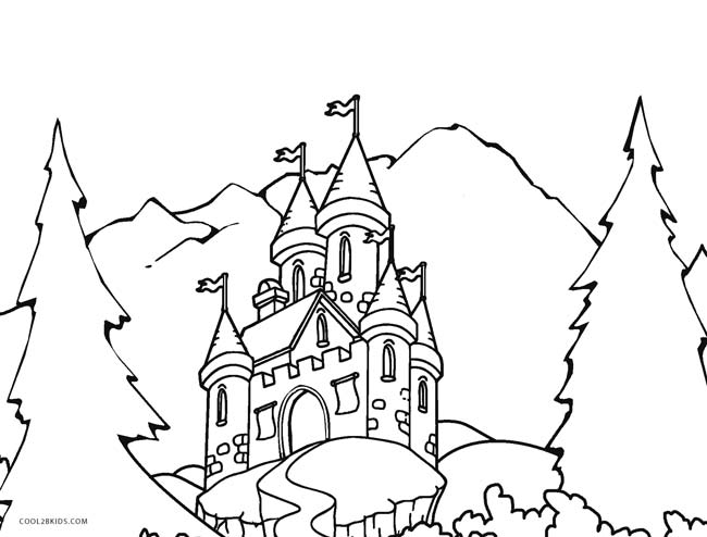 650x494 Printable Castle Coloring Pages For Kids