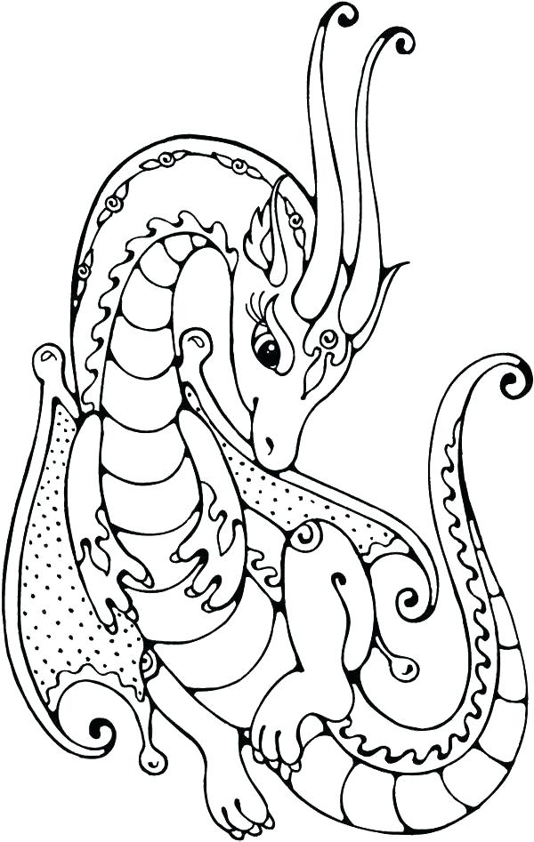 600x947 Dragon Art Coloring Pages Girly Coloring Sheets Water Dragon